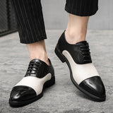 Jinquedai British Stylist Trend Men's  Color Patchwork Shoes Male Moccasins Wedding Prom Homecoming Office Footwear Zapatos Hombre jinquedai