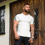 Sport Tshirt Men Gym T Shirt Quick Dry Fit Running Shirt Man Training Fitness T-shirt Sport Top Budybuilding Workout tshirt jinquedai