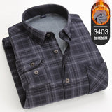 Size L-9XL Winter Men's Warm Shirt Plus Velvet Thickening Casual Fashion Lapel Long Sleeve Camisas Para Hombre jinquedai