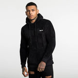 Men Fashion Tide Brand Outdoor Wool Plus Velvet Thick Jacket Warm Hooded Sweatshirt Winter Jogging Training Fitness Clothes jinquedai