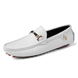 Jinquedai White Loafers for Men Size 48 Slip on Shoes Driving Flats Casual Moccasins for Men Comfy Male Loafers jinquedai