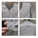 Jingquedai  Camisa Striped Masculina Asian Sizes Button Down Long-sleeve Shirt Men Dress Spring Autumn Business Social Casual Mens Shirts jinquedai