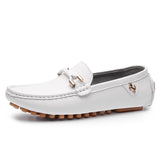 Jinquedai White Loafers for Men Size 48 Slip on Shoes Driving Flats Casual Moccasins for Men Comfy Male Loafers jinquedai