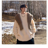 Winter Thick Sweater Men Warm Fashion Casual O-neck Knitted Pullover Men Korean Loose Long Sleeve Sweater Mens Jumper Clothes jinquedai