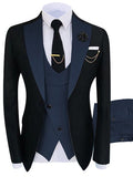 New Costume Homme Popular Clothing Luxury Party Stage Men's Suit Groomsmen Regular Fit Tuxedo 3 Peice Set Jacket+Trousers+Vest jinquedai