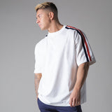 Summer Streetwear Round Neck Short Sleeve T-Shirt Tops Joggers Fitness Men's Sportswear Fashion Men's Clothing Bodybuilding Tops jinquedai