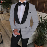 Latest Luxury Royal Blue Wedding Men Suit 2Pcs Slim fit Groomsman Groom Jacket Brand Formal Shawl Lapel Blazer with Pants Set jinquedai