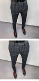 Jinquedai Suit Trousers for Men New High-quality Stripes Slim Dress Suit Pants Fashion Casual Mens Clothing Formal Full Length Pants jinquedai