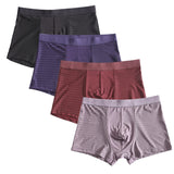 Jinquedai 8XL Plus Banboo Fiber Men Underwear Male boxer  Solid Panties Shorts Men's  Underpants Breathable Intimate Man boxers 4pcs jinquedai