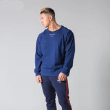 Men's clothing cotton streetwear casual men's long-sleeved T-shirt jogger gyms round neck fitness fashion sportswear jinquedai