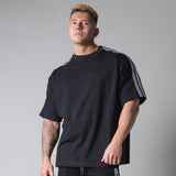 Summer Streetwear Round Neck Short Sleeve T-Shirt Tops Joggers Fitness Men's Sportswear Fashion Men's Clothing Bodybuilding Tops jinquedai