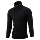 Autumn Winter Men's Turtleneck Sweater Men's Knitting Pullovers Rollneck Knitted Sweater Warm Men Jumper Slim Fit Casual Sweater jinquedai