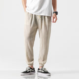 Jinquedai Cotton Linen Casual Harem Pants Men Joggers Man Summer Trousers Male Style Baggy Pants  Harajuku Clothe jinquedai