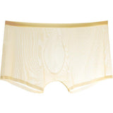 Men's Underwear Transparent Boxers Bulge Ice Silk See Through Underpants Sexy Briefs Low Waist Panties Lingerie Intimates jinquedai