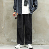 Autumn Corduroy Pants Men Fashion Solid Color Retro Straight Casual Pants Men Streetwear Wild Loose Trousers Mens Oversized jinquedai