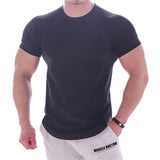 High Quality Gym T Shirt Men Fitness Sport Shirt Men Quick Dry Fit Running Tshirt Rashgard Sport Tops Gym T-Shirt Workout Shirts jinquedai