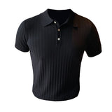 Jinquedai High Quality Summer Ice Silk Short Sleeve Knitted Polo Shirt Men Clothing Turn Down Collar Slim Fit Casual Tee Shirt Homme jinquedai