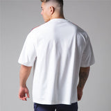 Summer Streetwear Round Neck Short Sleeve T-Shirt Tops Joggers Fitness Men's Sportswear Fashion Men's Clothing Bodybuilding Tops jinquedai