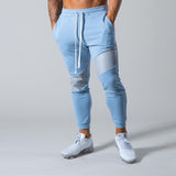 Stitching cotton men's casual pants streetwear fashion men's trousers joggers gym fitness exercise sweatpants jinquedai