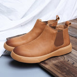 Golden Sapling Vintage Chelsea Boots Fashion Leather Winter Men Shoes Comfortable Leisure Men's Ankle Boot Classic Formal Shoe jinquedai