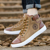 New Men's Canvas Sneakers Simple Versatile Large Size 47 High Top Men's Shoes Lovers  Casual Students Boots For Boys Male jinquedai