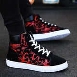 Jinquedai  hot9 High top Sneakers Men Canvas Shoes Cool Street Shoes Young Male Sneakers Black Blue Red Mens Causal Shoes jinquedai