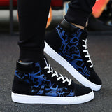 Jinquedai  hot9 High top Sneakers Men Canvas Shoes Cool Street Shoes Young Male Sneakers Black Blue Red Mens Causal Shoes jinquedai