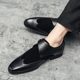 Jinquedai  Newest Trend Luxury Designer Men Pointed Monk Strap Dress Oxford Shoes Moccasins Prom Wedding Groom Formal Zapatos Hombre jinquedai