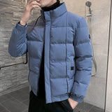 New Autumn and Winter Men's Cotton-padded Jacket Trendy Cotton-padded Jacket Men's Thickened Stand-up Collar Jacket jinquedai