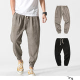 Jinquedai Cotton Linen Casual Harem Pants Men Joggers Man Summer Trousers Male Style Baggy Pants  Harajuku Clothe jinquedai