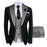 New Costume Homme Popular Clothing Luxury Party Stage Men's Suit Groomsmen Regular Fit Tuxedo 3 Peice Set Jacket+Trousers+Vest jinquedai