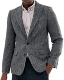 Men's Suit Tweed Jacket Wool Herringbone Waistcoat Slim Fit Wedding Groomsmen For Casual Business Jacket Men Clothes jinquedai