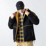 Jinquedai  Men's Jacket Double-Sided Wear Lalambswool  Winter Brand New Jacket Casual Warm Thick Parkas Coat Man Hooded Men's Clothing jinquedai