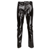 Shiny PVC Latex Trousers Men Motorcycle Black Mens Pants Fashion Faux Leather Riding Waterproof Motor Biker Male Street Pants jinquedai