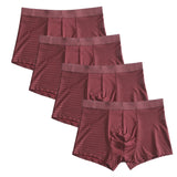 Jinquedai 8XL Plus Banboo Fiber Men Underwear Male boxer  Solid Panties Shorts Men's  Underpants Breathable Intimate Man boxers 4pcs jinquedai