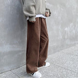 Jinquedai   Corduroy Casual Pants For Women 2022 Autumn Fashion Casual Woman Trousers Streetwear Loose Oversized Korean Female Trousers jinquedai