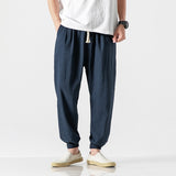 Jinquedai Cotton Linen Casual Harem Pants Men Joggers Man Summer Trousers Male Style Baggy Pants  Harajuku Clothe jinquedai