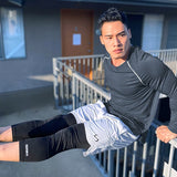 Jinquedai Men Long Sleeve Shirts Quick Dry Bodybuilding for Men Workout Gym Fitness Casual T Shirt Undershirts jinquedai