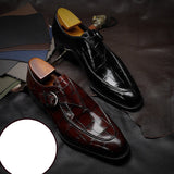 Men Leather Shoes Business Dress Suit Shoes Men Brand Bullock Genuine Leather Black Slipon Wedding Mens Shoes Phenkang jinquedai