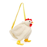 Plush Crossbody Purse Cute Cartoon Chicken Shoulder Bag Party Work Travel Satchel for Women Girls jinquedai