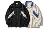 Jinquedai American Retro Tactical Jacket Men's Japan Color Matching High Street Loose Casual Sports Baseball Uniform Preppy Hip Hop Coat jinquedai