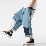 Jinquedai Streetwear Mens Jeans Pants Ankle-Length Japanese Casual Jeans Men  New Fashion Jogging Pants Male Large Size 5XL