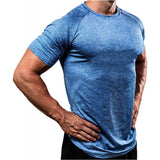 Slim Fit Sport Tshirt Fintss T Shirts Men Compression Shirt GYM T-shirt Elastic Running Shirts Male Bodybuildin Tees Sports Top jinquedai