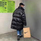 Winter Oversized Down Jacket Men Warm Fashion Casual Long Coat Men Streetwear Korean Loose Thick Jacket Mens Parker Overcoat jinquedai