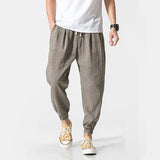 Jinquedai Cotton Linen Casual Harem Pants Men Joggers Man Summer Trousers Male Style Baggy Pants  Harajuku Clothe jinquedai