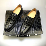 Jinquedai  mens formal shoes genuine leather crocodile oxford shoes for men black wedding shoes slipon leather  dress shoes 2022 jinquedai