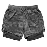 Camo Running Shorts Men 2 In 1 Double-deck Quick Dry GYM Sport Shorts Fitness Jogging Workout Shorts Men Sports Short Pants jinquedai