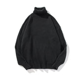 Jinquedai Men Oversized Turtleneck Sweaters Winter Korean Fashions Pullover Harajuku Black Knitwear jinquedai