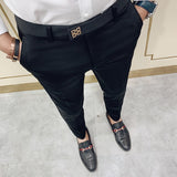 Suit Pants Spring Men's Suit Pants Fashion Casual Slim Business Suit Pants Men's Wedding Party Work Pants Classic Large 36 jinquedai