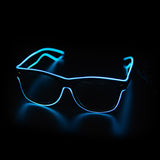 Jinquedai  Led Glasses Neon Party Flashing Glasses EL Wire Glowing Gafas Luminous Bril Novelty Gift Glow Sunglasses Bright Light Supplies